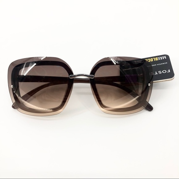 Foster Grant Large Square Lens Unique Style Scratch Impact Resistant Sunglasses - Picture 5 of 5